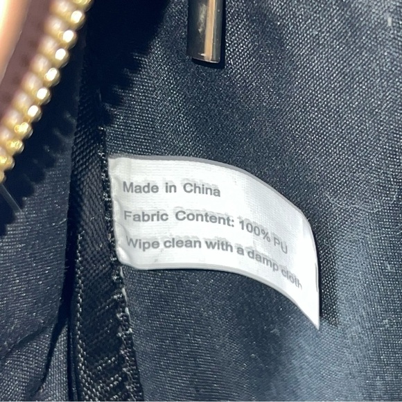 Xoxo Quilted Leather Pastel Pink 100% Polyurethane Studded Mini Backpack - Picture 10 of 10